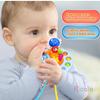 Montessori Baby Toys 3 In 1 Develop Teething Sensory Toys Pull String Silicone Educational Toys for Kids Toddler Christmas Gift
