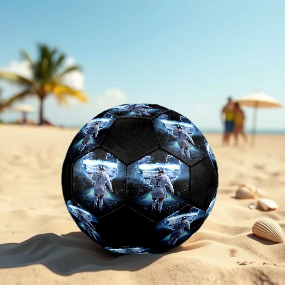 1 pz Pallone da Calcio Cristiano Ronaldo Taglia 5 Pallone da Calcetto Indoor alla Moda Colorato Gioco in Giardino - Ottimo Regalo per Appassionati di Sport HE19