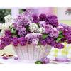 Diamond Painting Flowers Full Drill Round Diamond Embroidery Purple Lavender Picture Of Rhinestones Home Decor