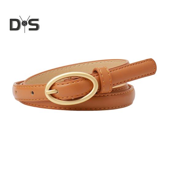 

Женский ремень с металлической овальной пряжкой, декором и несколькими отверстиями, регулируемая длина, пояс из искусственной кожи, аксессуар для рубашки или свитера верблюд
