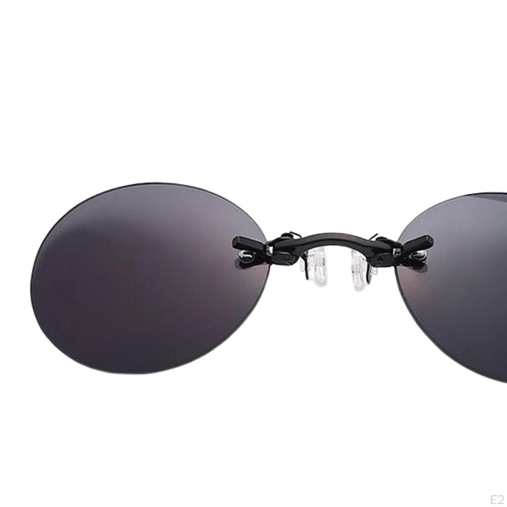 Light Rimless Retro Oval Nose Sunglasses Movie Anti Reflective UV400