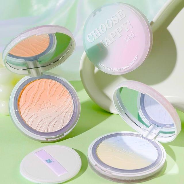 xixi - Soft Focus Oil Control Pressed Powder - 2 Colors #1 - 6g