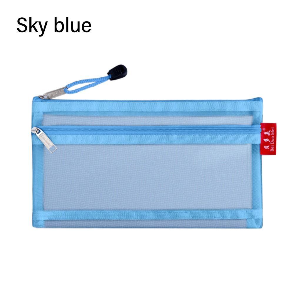Large Capacity Stationery Pouch Zipper Stationery Holder Bag Simple Storage Bag Student