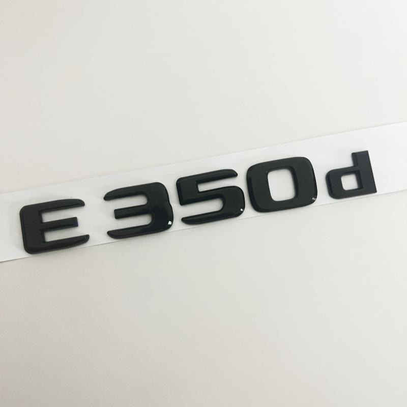 Black Silve Letters E200 E260 E300 E400 E220d E350e E300de 4Matic ABS Emblem for Mercedes Benz W213 Car Trunk Logo Sticker
