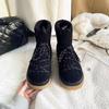 Snow boots women's 2025 winter new thick-soled versatile plush thickened fluffy shoes cotton shoes