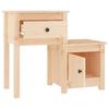 Table de chevet - Maison Exclusive - Bois de pin massif - 1 tiroir et 1 porte - 79,5x38x65,5 cm