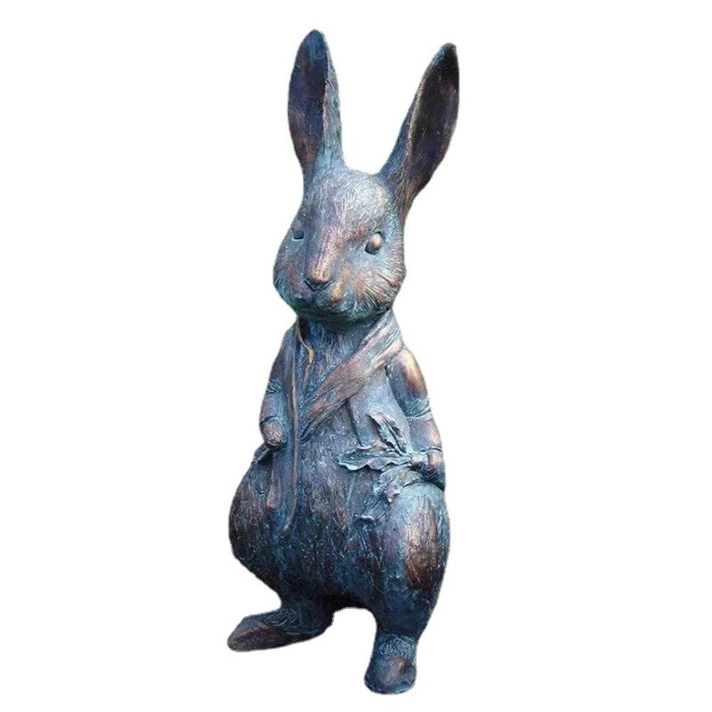 

1/4 шт. Статуэтка пасхального кролика из смолы, креативные миниатюры, фигурка животного, скульптура, гостиная Style 1