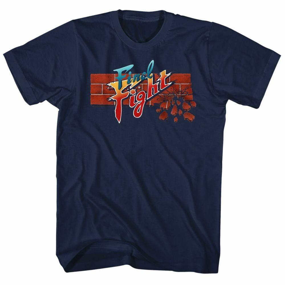 Final Fight Navy Adult T-Shirt
