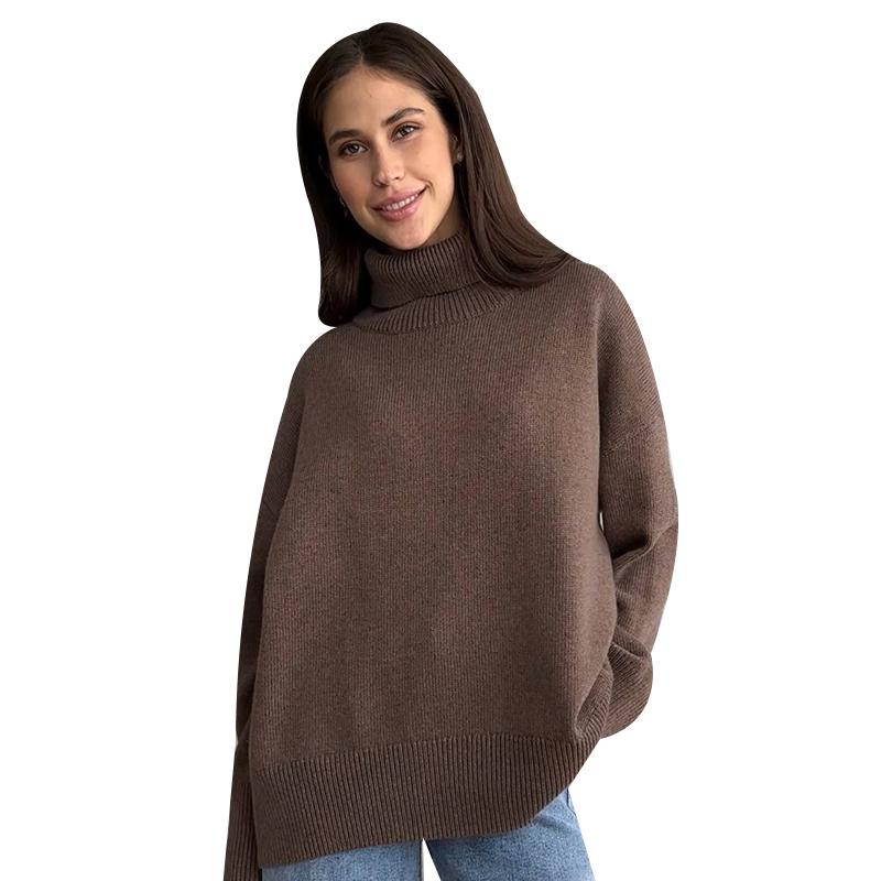 Womens Trendy Long Sleeve Hoodies Tops Oversized Sweatshirts Turtleneck Pullover Fall Turtleneck Sweater Outfits