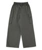 URBANAGE Waterproof Single-Pleat Cargo Parachute Wide Pants_Gray