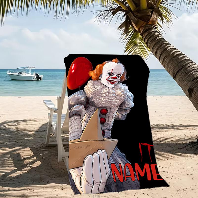 Customizable personalized beach towels Pennywise the Dancing Clown themed designs.Suitable for the beach, yoga, sports;ideal as beach accessories