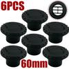6X 60mm 75mm Air Vent Deflector Outlet Louver Rotatable Diesel Parking Heater Air Conditioner Round For Car Truck VAN Camper
