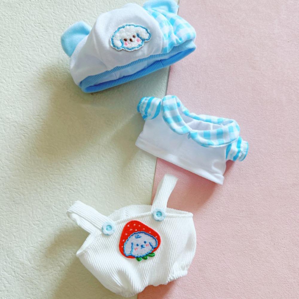 Strap Pants Cotton Doll Suit Dress Up Plush Dolls Clothes Cotton Doll Clothes Set Children's Gift