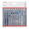 Jigsaw Blade Set - Bosch - All In One - 10 Blades - Wood, Metal, PVC - Grey Colors