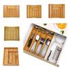 Natural Utensil Drawer Organizer Expandable Grooved Cutlery Tray Cabinet Drawers Dividers  Kitchen