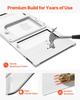 Cat Door for Window, Adjustable To Fit Window Width 686-813 Mm, 4 Secure Lock Modes, Aluminum Frame and High-Transparency Glass, Magnetic Closure,