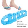 Toe Separators Spacers Night Use Bunion Corrector Straightener Stretcher for Overlapping Toes Blue