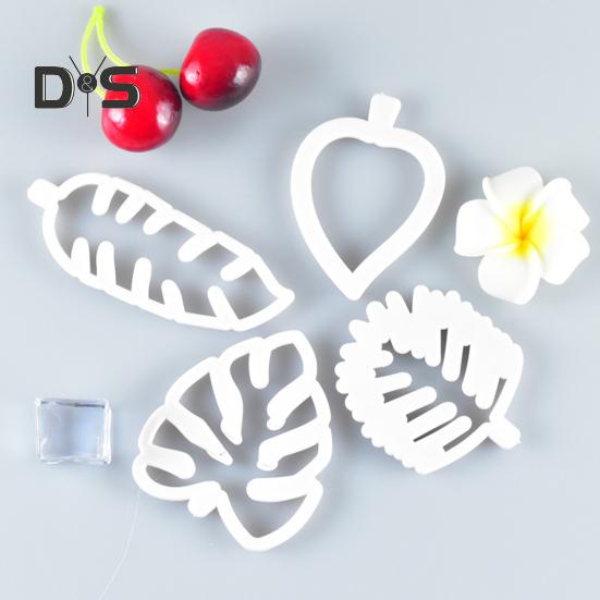 4ks dortové formy Tvar listu Tvar listu Potřeby pro kutily Plastové zdobení sušenek Vykrajovátka na sušenky