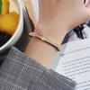 Brățară Mată din Oțel Titanic Aur Roz 18K în Stil Coreean