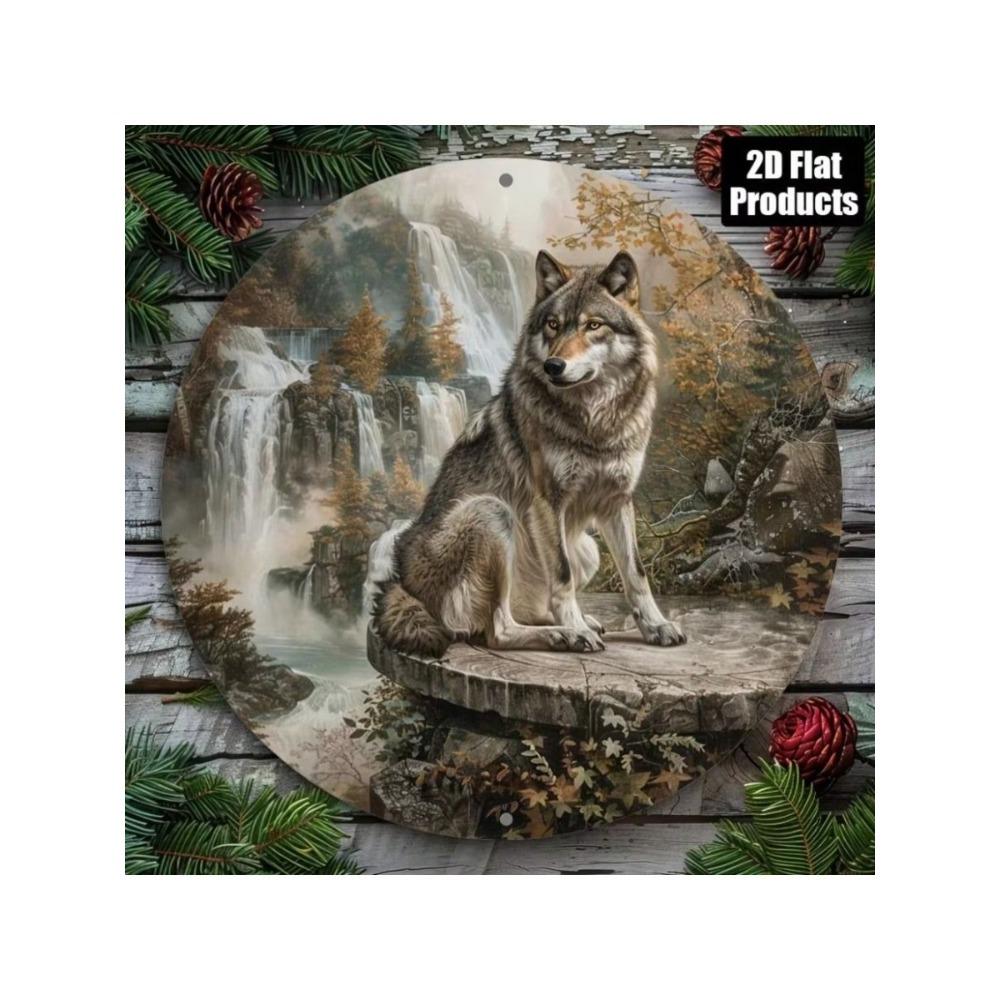 Vintage Wolf Metal Wall Art Sign Home Decor