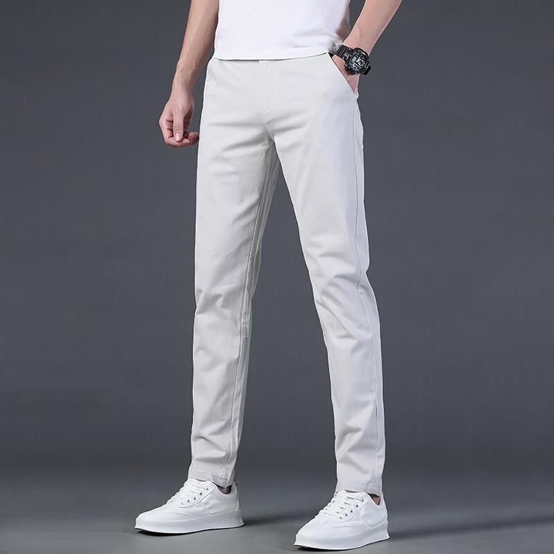 PLAYBOY Men's Slim Fit Tapered Stretch Casual Pants