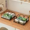 Napkin Holder for Table Flat Napkin Dispenser with Weighted Arm Square Cocktail Paper Holder for Kitchen Dining Room Restaurant Decor