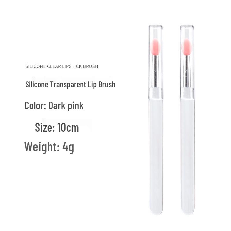 Portable Dustproof Silicone Lip Brush with Lid - Multitool for Lipstick and Lip Balm