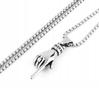 Halskette Silber Stahl Kette Hand Finger 374