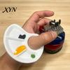 Ergonomic Thumb Hole Painting Tray Mini Paint Palette Tray, with Hole, Lightweight Durable Handheld Resin for Acrylics Mixing Watercolor Palette,