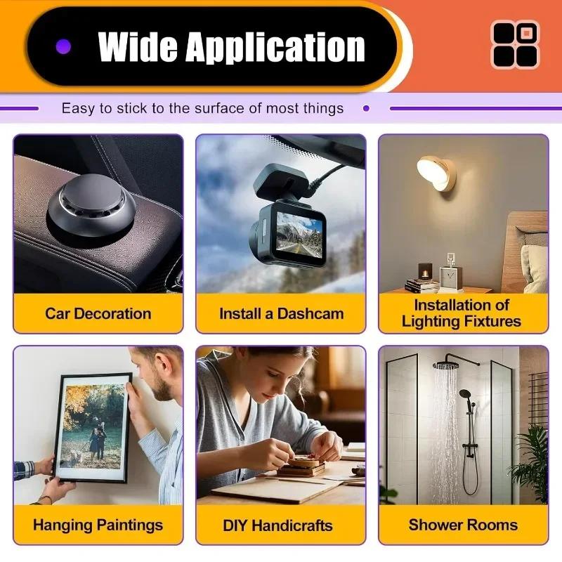 100/10x Selvklebende Skumpads Dobbeltsidig Tape Sterk Monteringstape Høy Viskositet Kvadratisk Kunstfoto Hengende Klistremerker