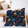Car Moon Planet Thickened Lamb Fleece Crystal Fleece Blanket Cover Blanket