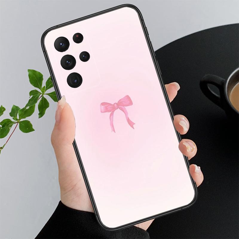 

Pink Bow aesthetic coequtte Funda Phone Case For Samsung A55 A16 A56 A36 A23 A35 A15 A53 A54 A33 A34 A25 A05S A52 A14 A13 A71 A13 4G