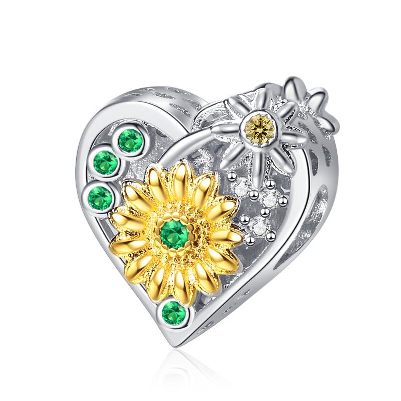 New Heart-Shaped Multiple Series Charm Bead Applicable To Original Plating Copper Jewelry & Diy Making Fine Unique Jewelry Gift