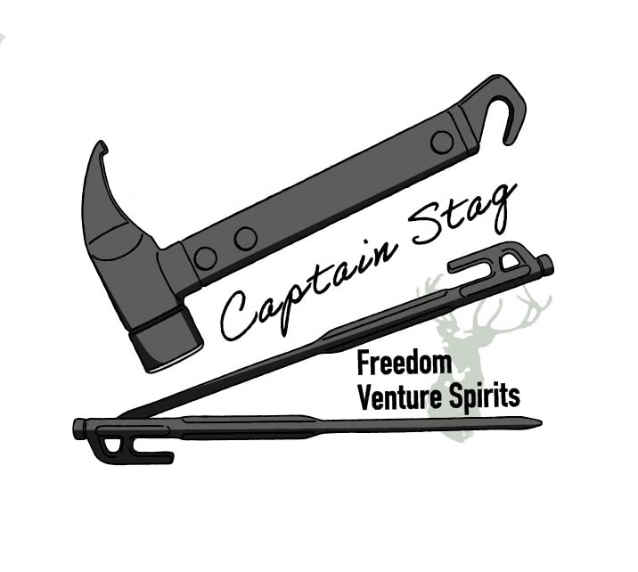 

CAPTAIN STAG Sticker Seal CS Design Sticker [Hammer & Peg] 73×60mm UM-1593