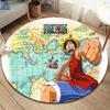 One Piece Monkey D Luffy Round Area Rug Carpet Rug For Living Room Bedroom Sofa Playroom Decor Nonslip Floor Mat