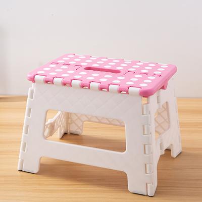 Folding Stool Extra Thick Plastic Portable Seat for Bathroom Shower Garden and Outdoor Compact Storage Design