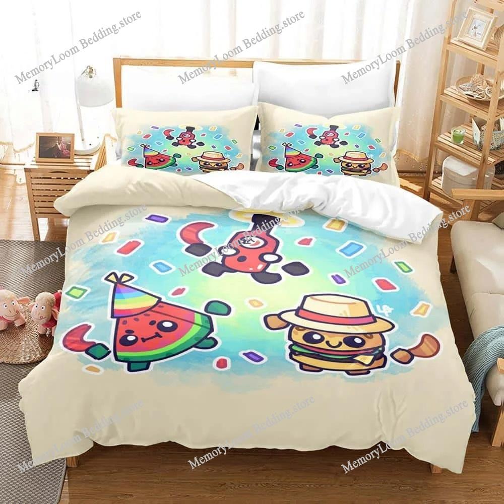 Set de lenjerie de pat 3D Kawaii Game Boomerang Fu Single Twin Full Queen King Size Set de pat Adult Copil Dormitor Seturi husă de plapumă Textile de casă