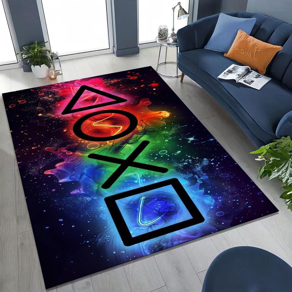3D Retro Gamer Zone Spielteppich mit Controller-Motiv, ideal für Schlafzimmer, Wohnzimmer, Sofa, Wohnzimmer und als Fußmatte. Rutschfeste Bodenmatte für Kinder.