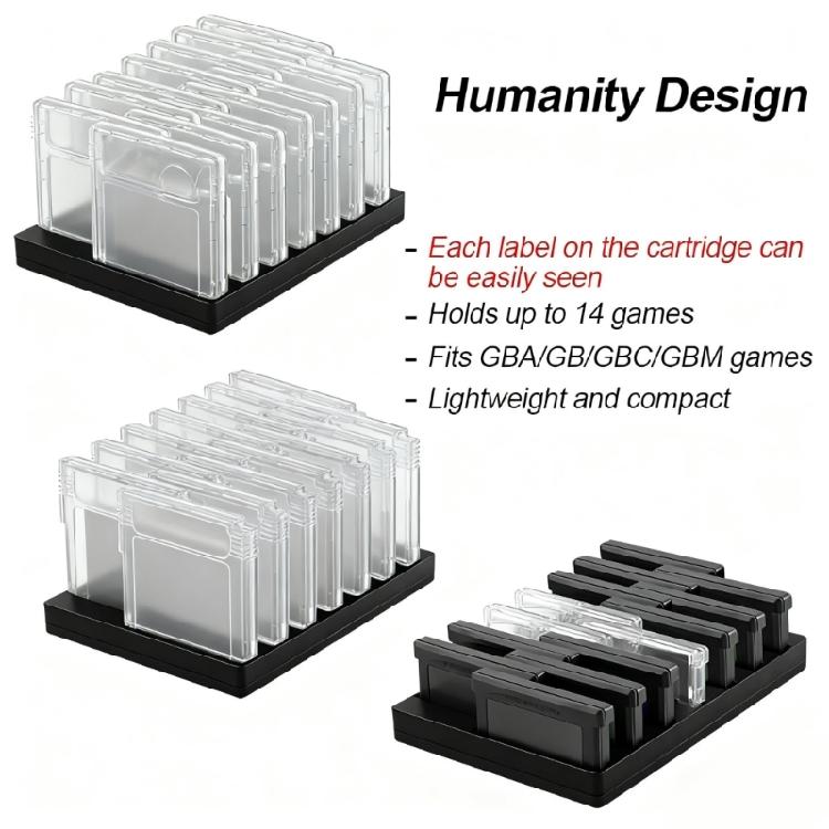 Organized Gaming Setup 14 Cartridge Holder for NS Game Systems Easy Access Design Gaming Accessories