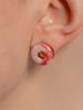 Cerabonito Ceramic Donut Marbling Earrings (Rp)