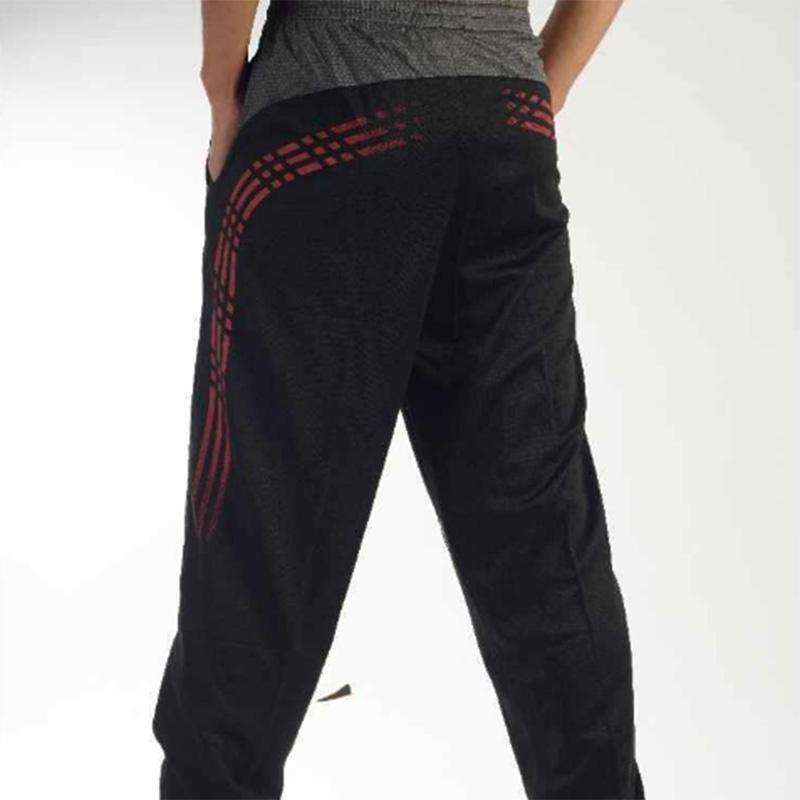 Casual Cycling Pants Men's Training Football Trousers Training Pants Leg Tight Zipper Pants Track and Field Black Sports Pants