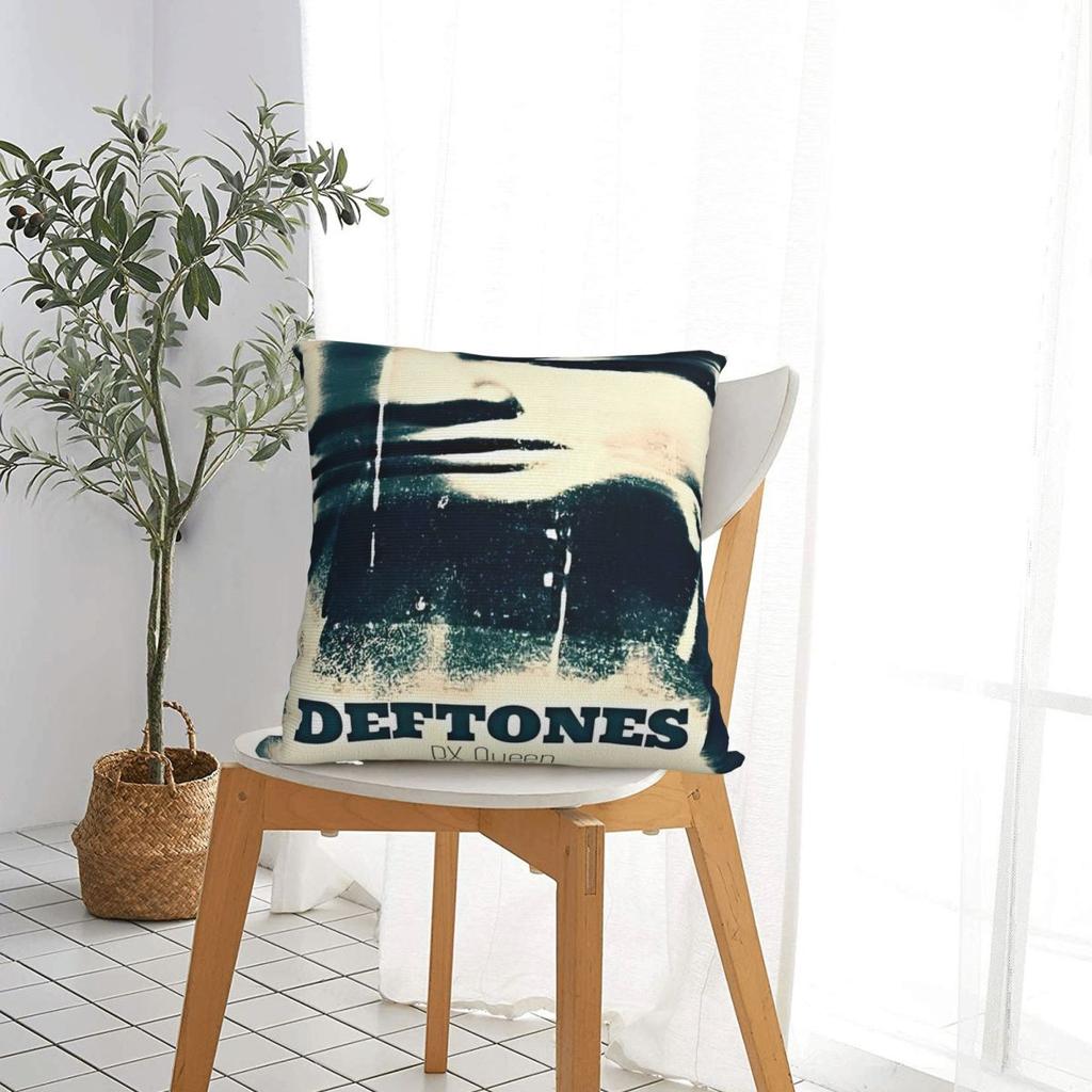 Deftones Quadratische Kissenbezüge Polyester Bett Auto Sänger Band Kissenbezug Lustige Dekor Kissenhülle 45*45