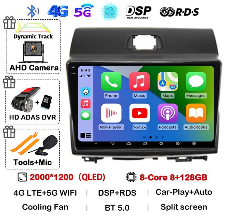 Android 14 Carpaly Auto Car Radio For KIA Ray 2011-2017 4G+WIFI GPS Navigation Video Multimedia Video Player Stereo 360 Camera