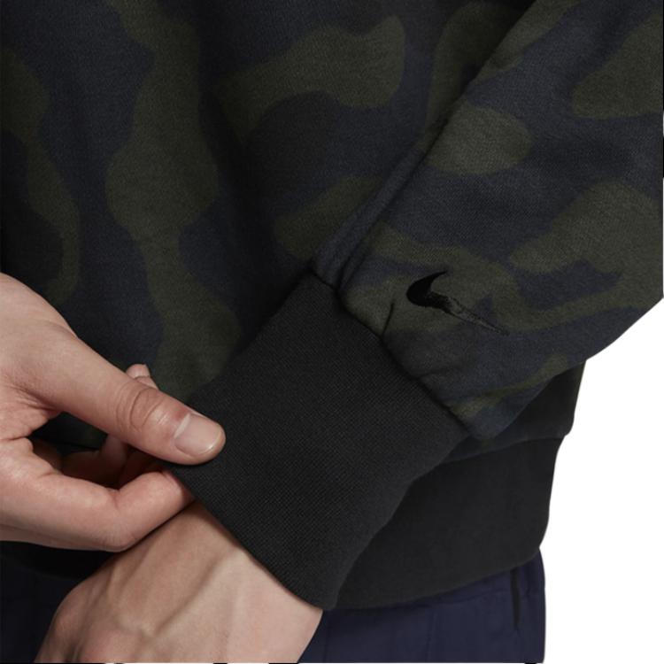 Nike Camouflage Casual Stand Collar Half Zip Design Pullover Sweatshirt Men Sweatshirt Black CD0439-475