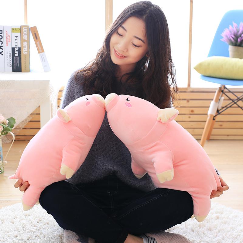 1PC Super Adorable Sleeping Pig Plush Toy Stuffed Gentle Animal Toy Doll Designed for Children Infant Cute And Charming Girls Toy Lovely Children's