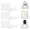 3Pcs Acrylic Wall Shelves Small Space Storage Shelves Easy Installation Versatile Bathroom Storage Racks