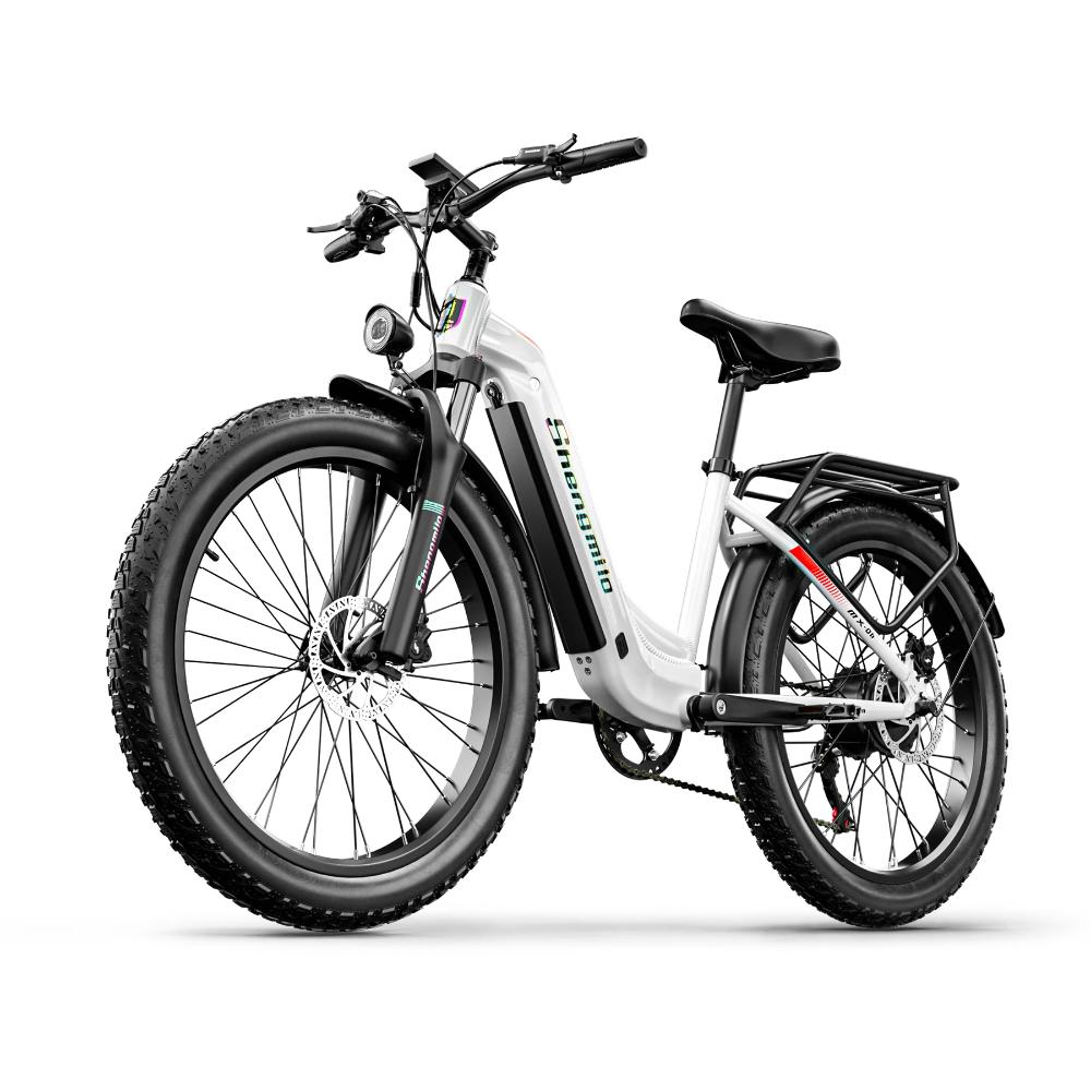 Shengmilo MX06 Off-Road E-Bike with 1000W(Peak) Bafang Motor, 48V17.5Ah, Max Torque 80Nm, Gradability 40°, 26" Road Tires, Front Suspension, IP45