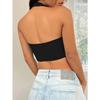 Women Sexy Halter Neck Irregular Hem Solid Color Fashion Casual Vest Top