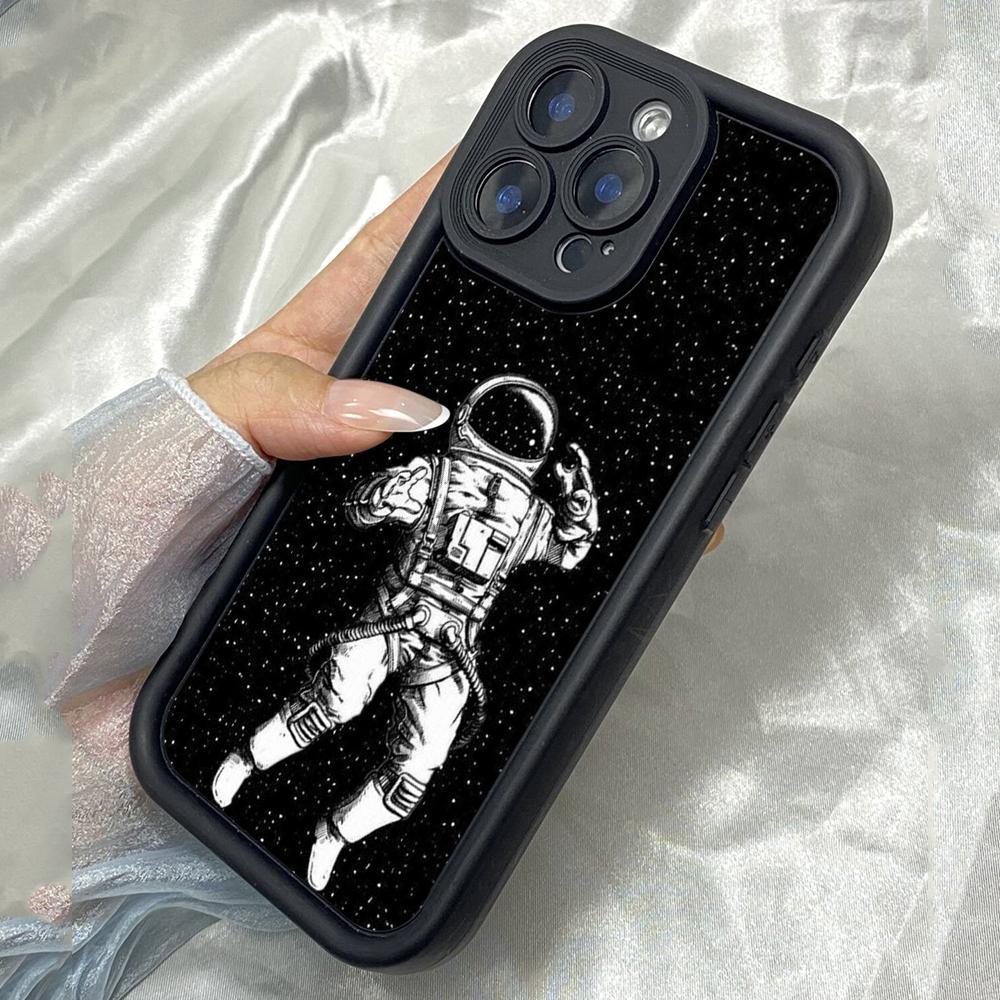 JT43 Astronaut Rocket Man Realme 14 15 Huawei Honor 70 90 Infinix Tecno itel Motorola Google All Model Angel eyes Soft TPU Phone Case