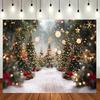 Christmas Wonderland Pine Tree Background Cloth - Suitable for Family Celebrations Birthday Parties and Photo Booths